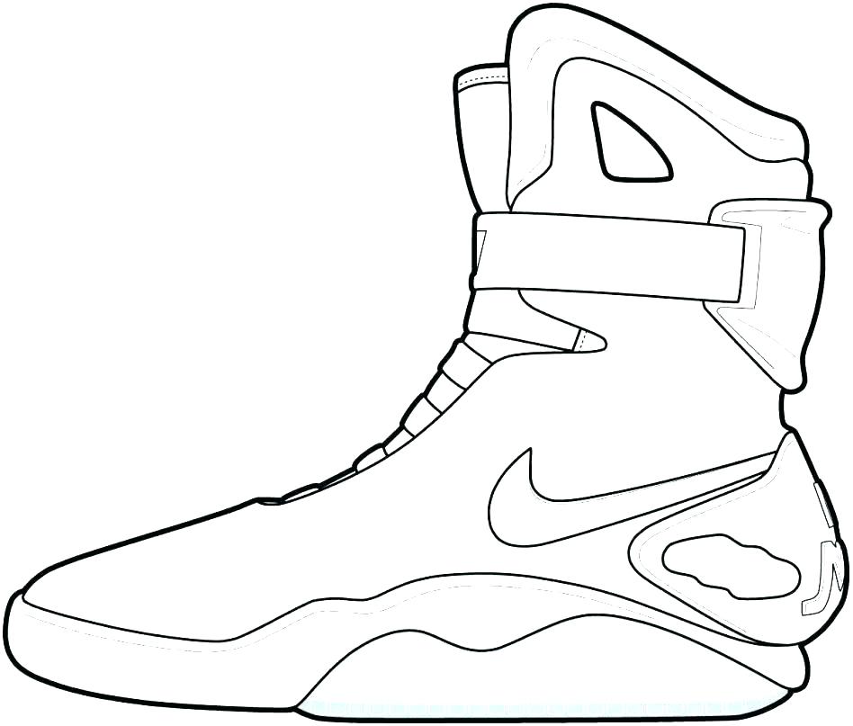Shoe Drawing Jordans at PaintingValley.com | Explore collection of Shoe ...