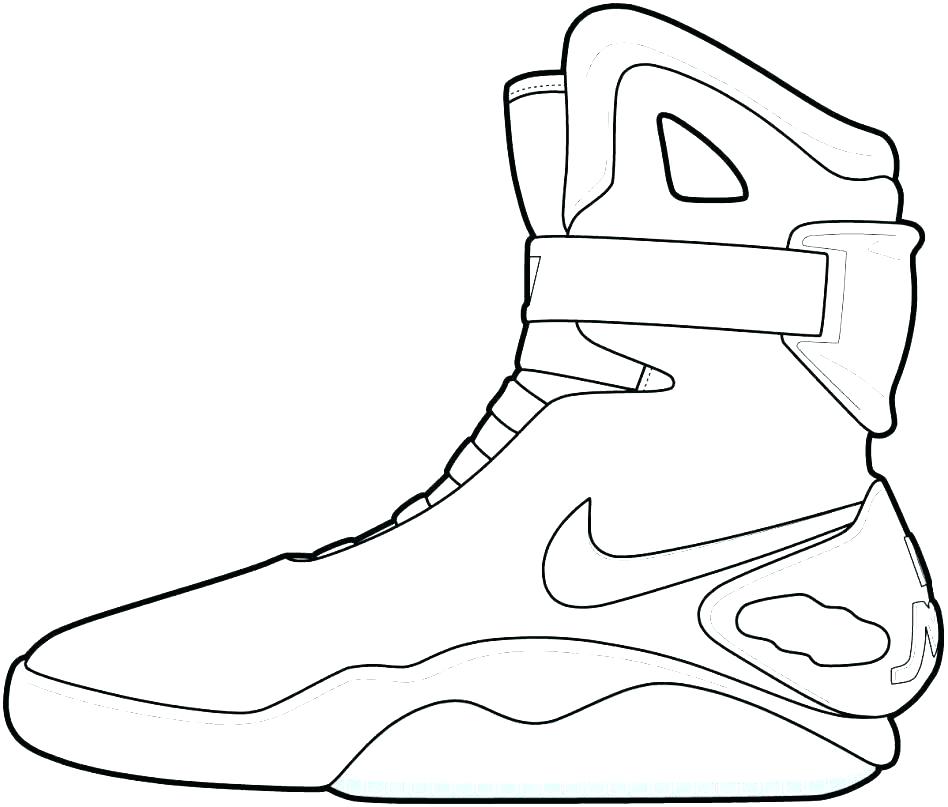 948x807 Shoes Coloring Pages Free Download Best Update Air Drawing Shoe - Shoe Drawing Jordans