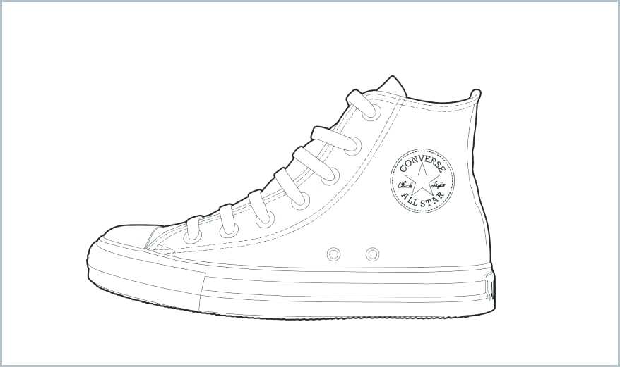 Shoe Drawing Template at PaintingValley com Explore collection of