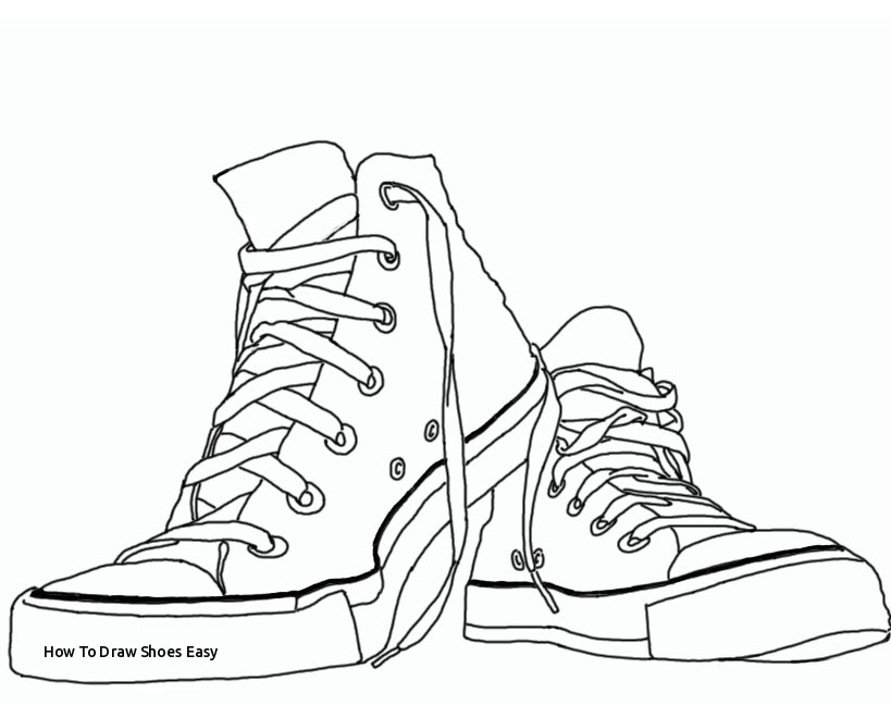 819x648 How To Draw Shoes Easy Design Converse Line Art - Shoe Line Drawing