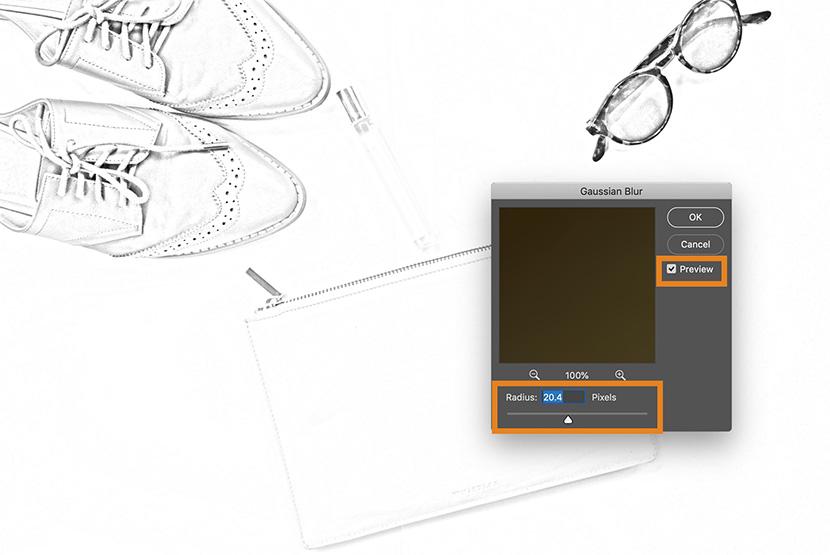 830x555 How To Turn A Picture Into A Line Drawing In Photoshop - Shoe Line Drawing