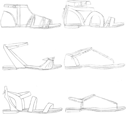 433x391 Footwear Drawing Templates And Shoe Design - Shoe Outline Drawing