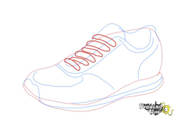 600x400 How To Draw Running Shoes - Shoe Outline Drawing