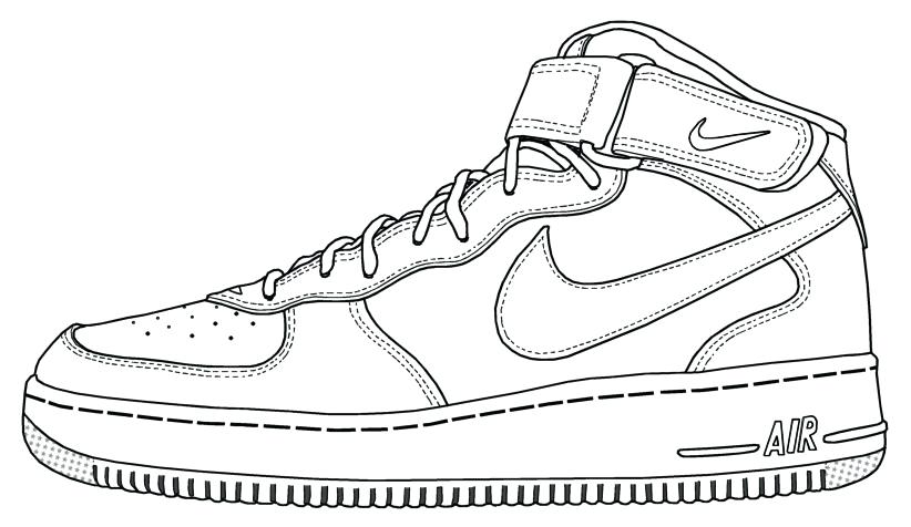 822x476 Jordan Shoe Outline Front - Shoe Outline Drawing