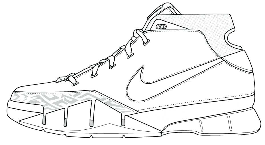 930x511 jordan shoe outline shoes coloring sheets shoe outline pages - Shoe Outline Drawing
