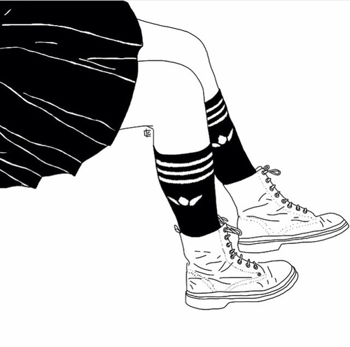 500x495 Shoes Via Tumblr Discovered - Shoe Outline Drawing