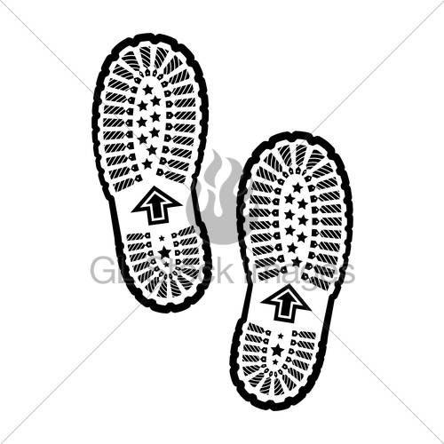 500x500 Shoe Print Gl Stock Images - Shoe Print Drawing