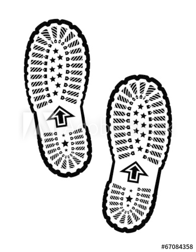 389x500 Shoe Print - Shoe Print Drawing