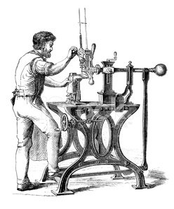 248x299 Engraving Shoemaker Manufacturing Boots Stock Vectors - Shoemaker Drawing