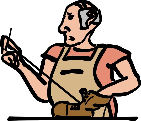 600x515 Shoemaker Clip Art Free Vector In Open Office Drawing - Shoemaker Drawing