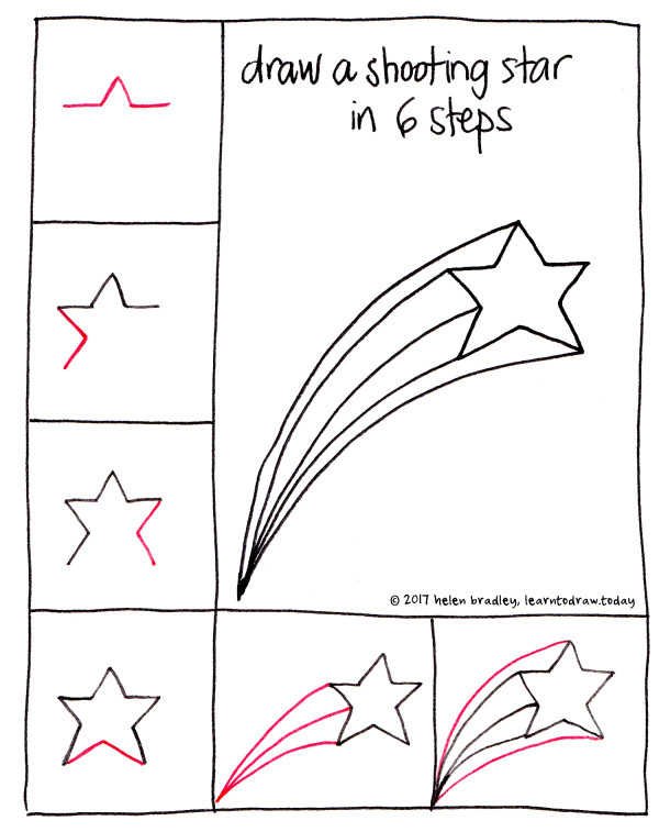 600x757 learn to draw a shooting star in steps learn to draw - Shooting Drawing
