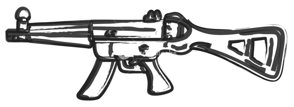 1000x364 shooting gun drawing vector royalty free stock image - Shooting Drawing