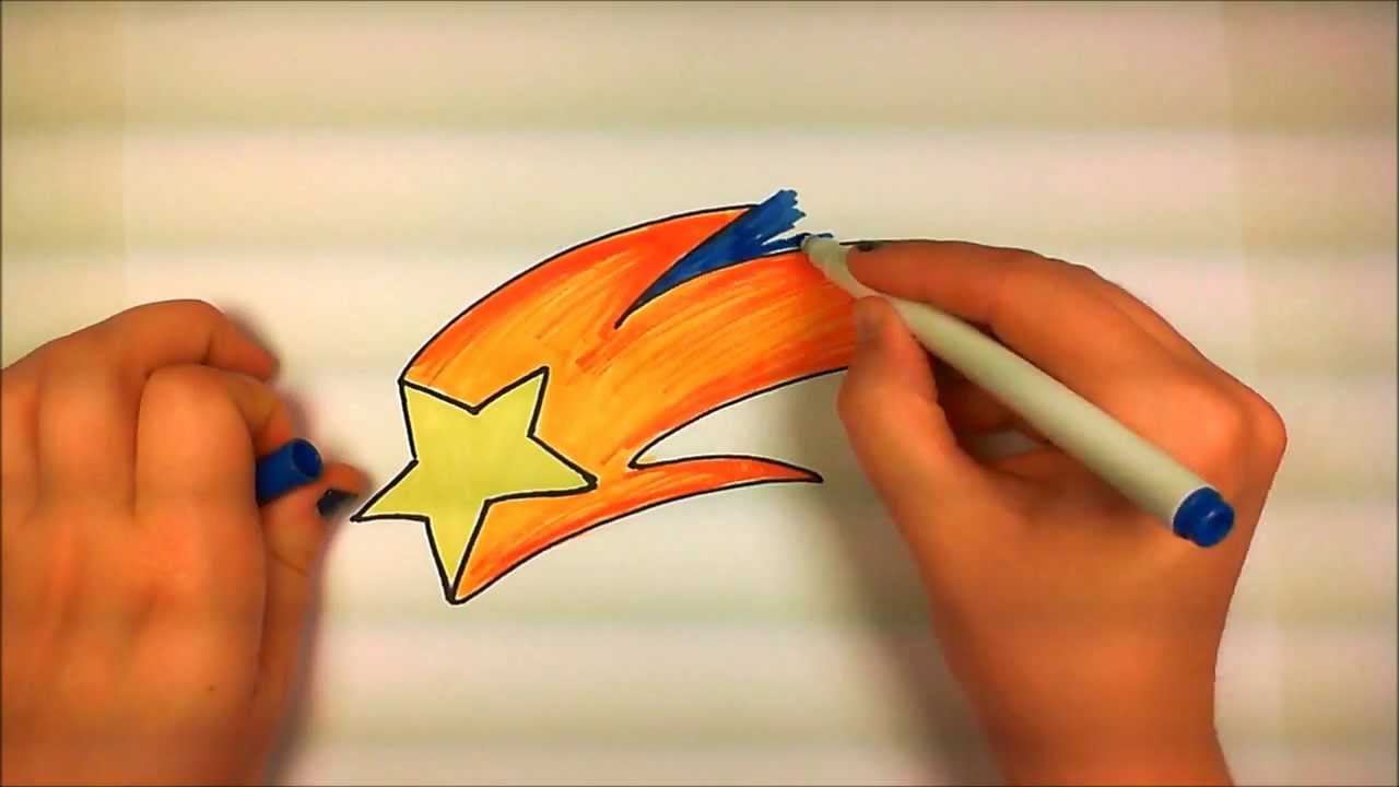 1280x720 learn how to draw an easy shooting star - Shooting Star Drawing