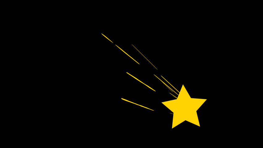 852x480 shooting star drawing stock video footage - Shooting Star Drawing