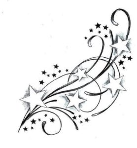 278x300 free shooting star tattoo designs tribal shooting star drawing - Shooting Star Drawing