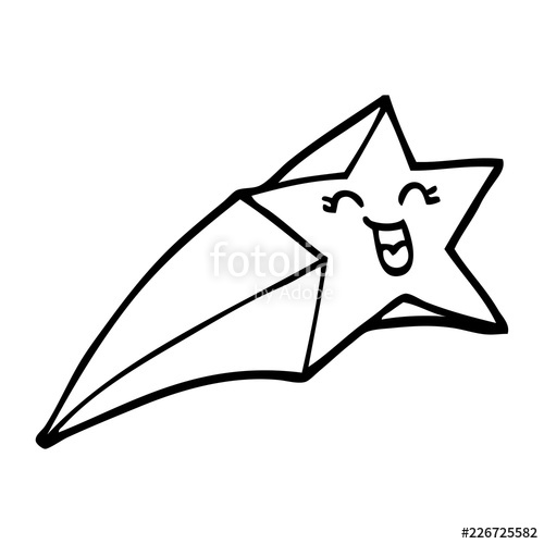 500x500 line drawing cartoon shooting star stock image and royalty free - Shooting Star Drawing