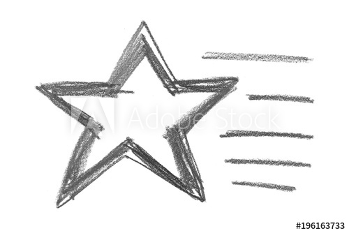 500x334 grunge graphite pencil shooting star drawing background - Shooting Star Drawing