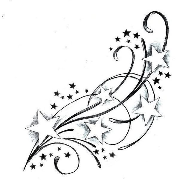 592x640 shooting star drawing free download clip art - Shooting Star Line Drawing