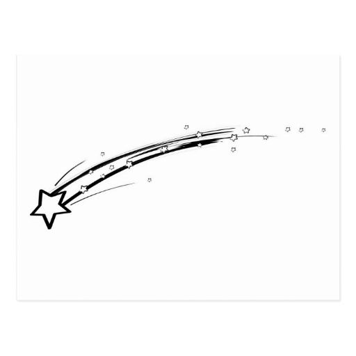 512x512 black and white shooting star postcard beauty - Shooting Star Line Drawing