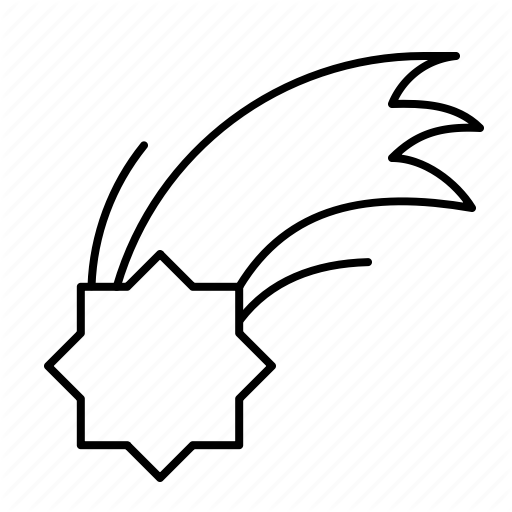 512x512 christmas, comet, shooting star, star, xmas icon - Shooting Star Line Drawing