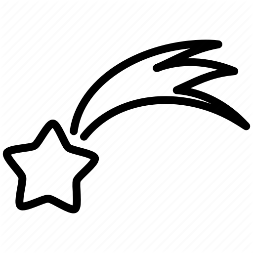 512x512 falling, meteor, shooting, star icon - Shooting Star Line Drawing