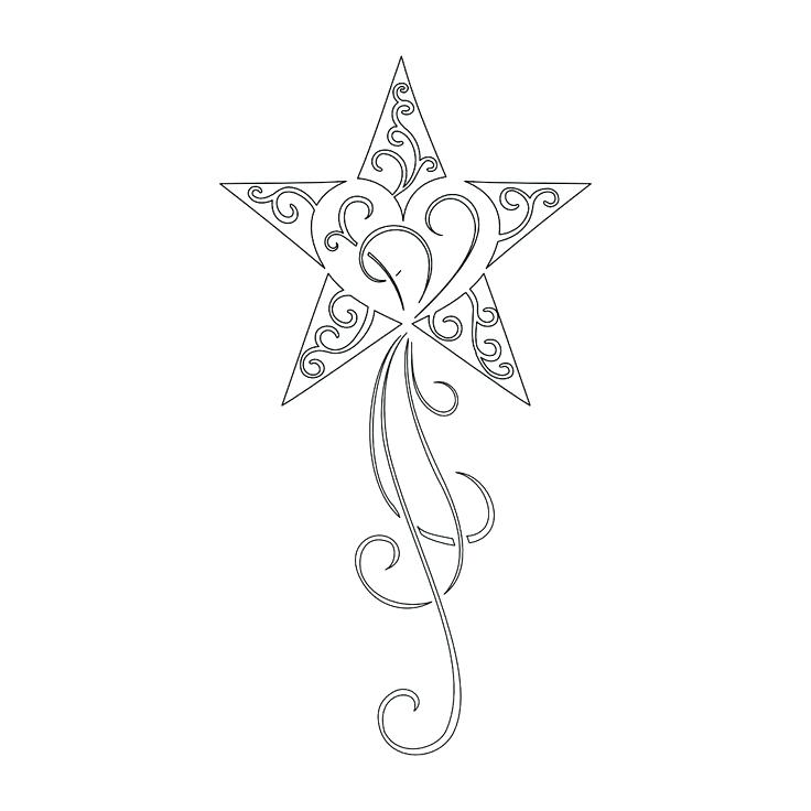 736x736 hearts and stars coloring pages shooting star tattoo future - Shooting Star Tattoo Drawings