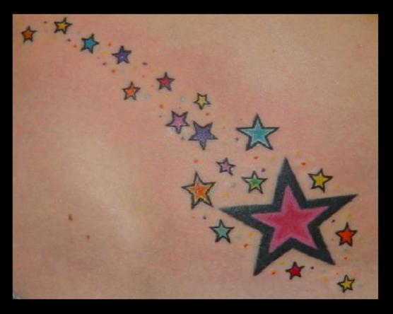 556x444 shooting star tattoo designs to bring good luck - Shooting Star Tattoo Drawings