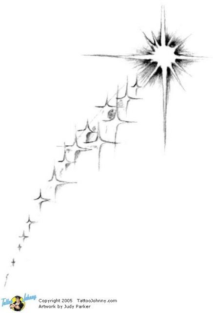 437x640 shooting star tattoo - Shooting Star Tattoo Drawings