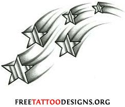 244x210 shooting star tattoos tattoo designs and templates - Shooting Star Tattoo Drawings