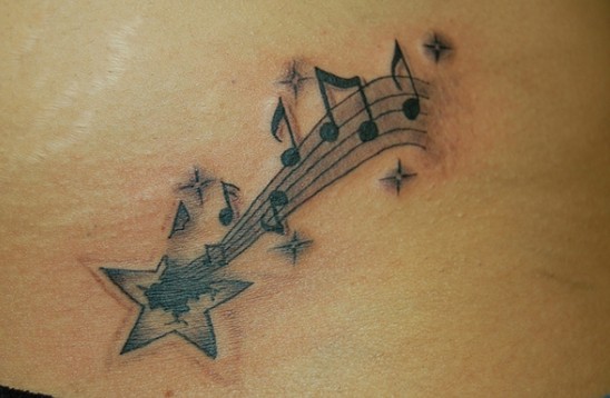 548x358 Hottest Star Tattoo Designs - Shooting Star Tattoo Drawings
