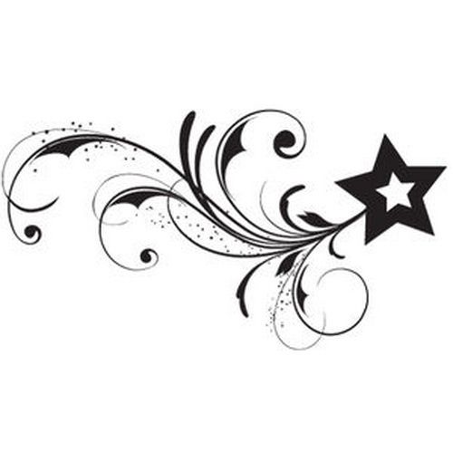 500x500 Tribal Star Tattoos Designs With Meanings - Shooting Star Tattoo Drawings