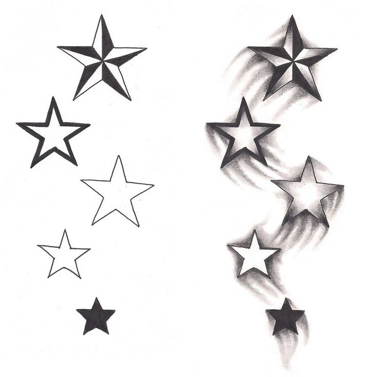 736x736 beautiful star tattoos and meaningful ideas - Shooting Star Tattoo Drawings