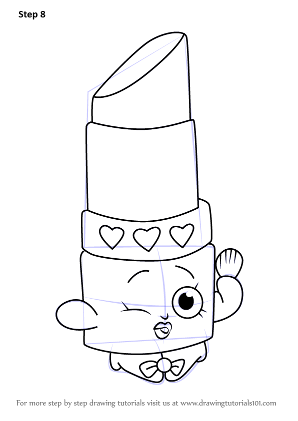 596x843 learn how to draw lippy lips from shopkins - Shopkin Drawings