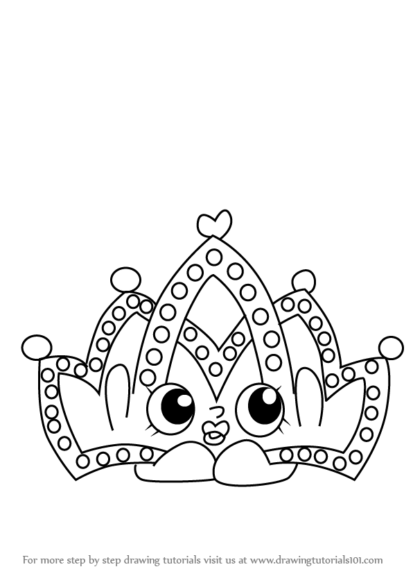 596x843 learn how to draw tiara from shopkins - Shopkin Drawings