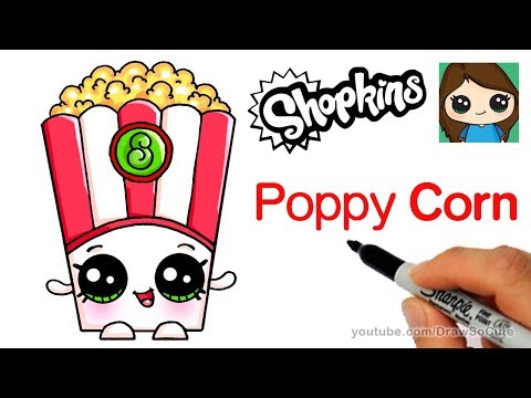 480x360 How To Draw Poppy Corn Easy Shopkins - Shopkins Drawing