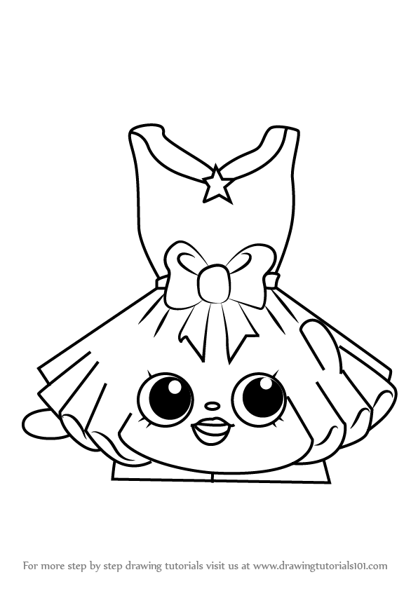 596x843 How To Draw Tutucute From Shopkins - Shopkins Drawing Pages