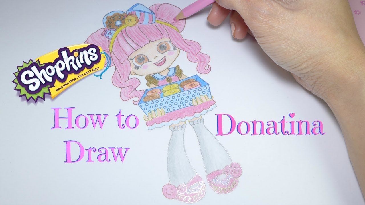 1280x720 Learn How To Draw Shopkins Season Shoppies Doll Donatina How - Shopkins Season 4 Drawing