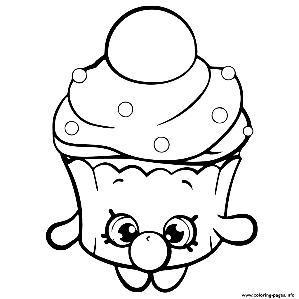 1024x1024 Print Bubble Cupcake Shopkins Season Coloring Pages - Shopkins Season 6 Drawing