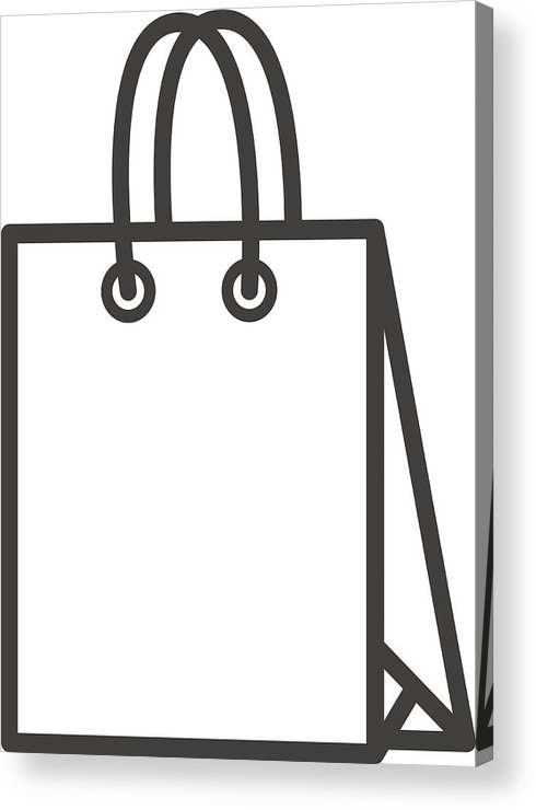 490x740 paper shopping bag linear icon filming item thin line - Shopping Bag Drawing