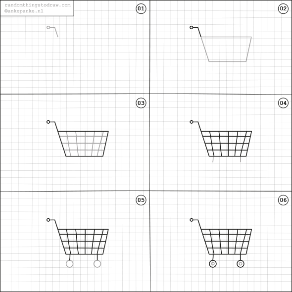 590x590 how to draw a shopping cart zentangle in drawings, easy - Shopping Cart Drawing