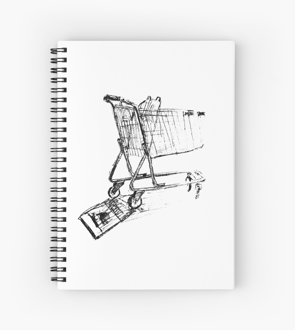 1171x1313 shopping cart line drawing spiral notebooks - Shopping Cart Drawing