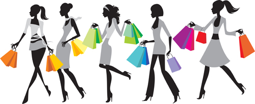 500x205 hand drawing stylish shopping elements vector set free download - Shopping Drawing