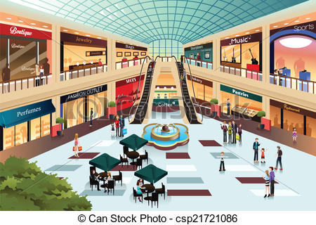 450x320 scene inside shopping mall a vector illustration of scene inside - Shopping Mall Drawing