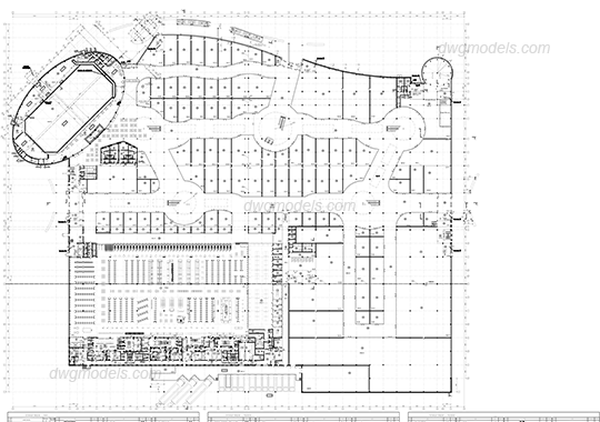 540x380 shopping mall level ground dwg, free cad blocks download - Shopping Mall Drawing