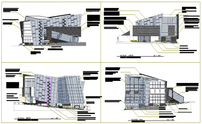 650x400 shopping mall architectural design drawing - Shopping Mall Drawing
