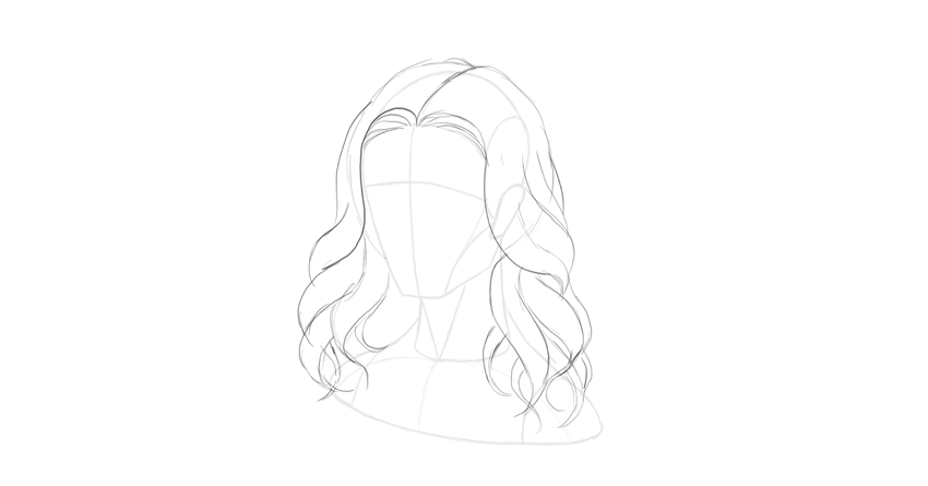 850x445 How To Draw Hair Step - Short Curly Hair Drawing