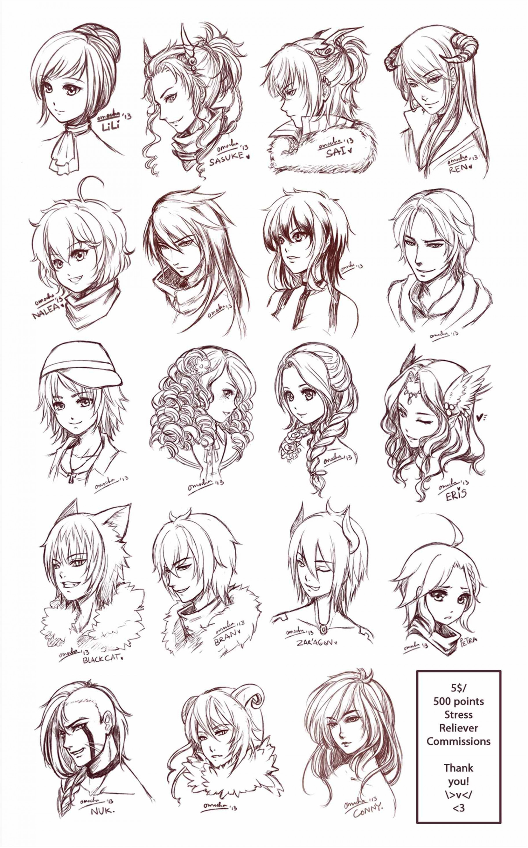 Short Hairstyle Drawings - Hairstyle Guides