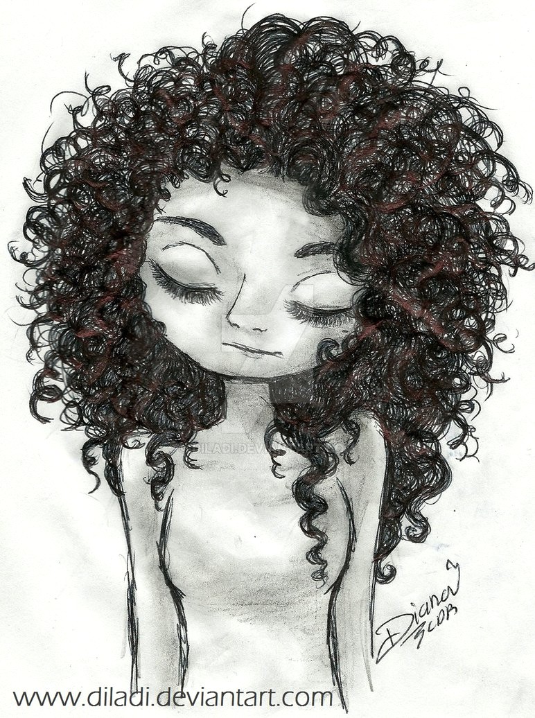 Short Curly Hair Drawing at Explore collection of