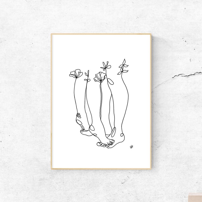 794x794 short girl problems wall art one line drawing etsy - Short Girl Drawing