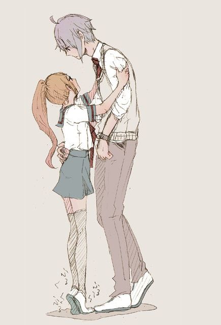 435x640 tall boy and tiny girl cute!!! in cute anime couples - Short Girl D...